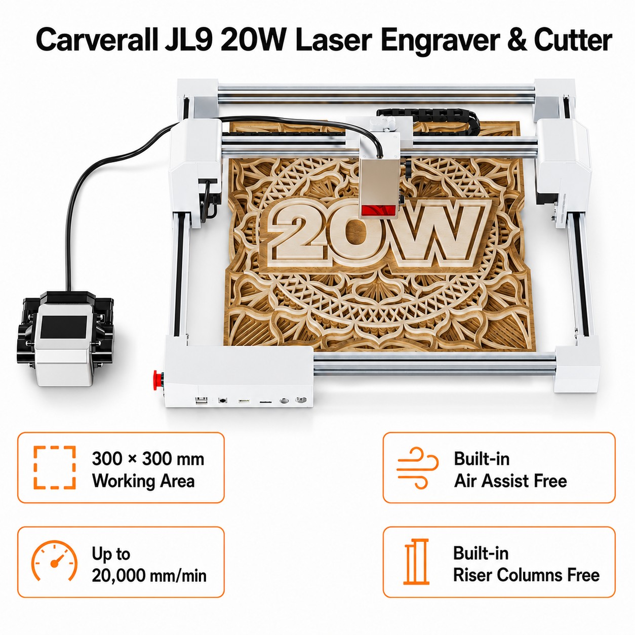 Carverall JL9 20W Incisore e T - Industrial Laser Engraver recensione e prezzo