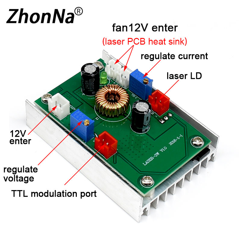 Laser con scheda Circuito PCB  - Industrial Green Laser recensione e prezzo